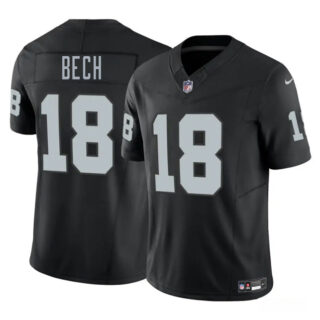 Men's Las Vegas Raiders #18 Jack Bech Black 2025 Draft F.U.S.E. Vapor Untouchable Limited Stitched Football Jersey