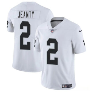 Men's Las Vegas Raiders #2 Ashton Jeanty White 2025 Draft Vapor Untouchable Limited Stitched Football Jersey