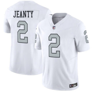 Men's Las Vegas Raiders #2 Ashton Jeanty White 2025 F.U.S.E. Vapor Stitched Football Jerseys