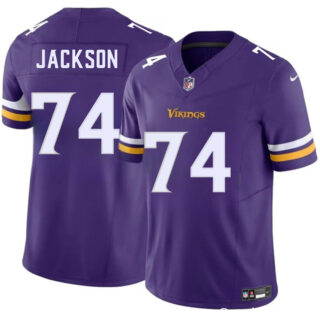 Men's Minnesota Vikings #74 Donovan Jackson Purple 2025 Draft F.U.S.E. Vapor Untouchable Limited Stitched Jersey