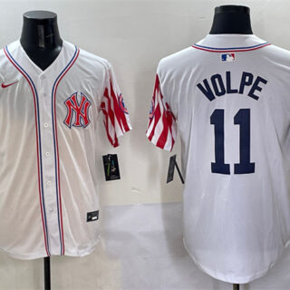 Men's New York Yankees #11 Anthony Volpe White American Style Limited Stitched Baseball Jersey