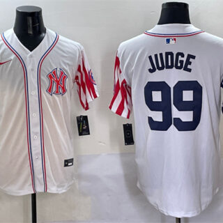 Men's New York Yankees #99 Aaron Judge White American Style Limited Stitched Baseball Jersey