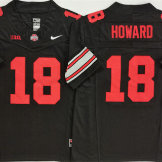 Men's Ohio State Buckeyes #18 Will Howard Black 2025 F.U.S.E. Limited Stitched Jersey