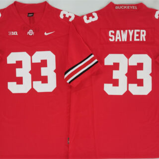 Men's Ohio State Buckeyes #33 Jack Sawyer Red 2025 F.U.S.E. Limited Stitched Jersey