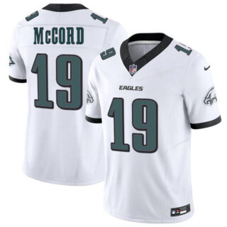 Men's Philadelphia Eagles #19 Kyle McCord White 2025 Draft New F.U.S.E. Vapor Untouchable Limited Stitched Football Jersey