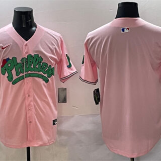 Men's Philadelphia Phillies Blank Pink Phanatic Limited Stitched Jersey