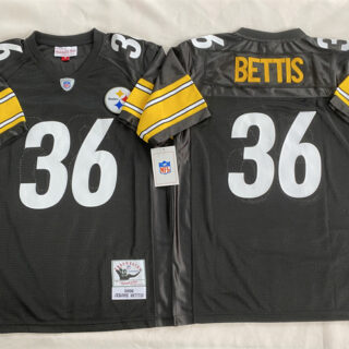 Men's Pittsburgh Steelers #36 #36 Jerome Bettis Black Stitched Football Jersey