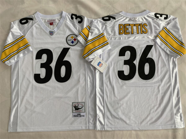 Men's Pittsburgh Steelers #36 Jerome Bettis White Vapor Limited Stitched Football Jersey