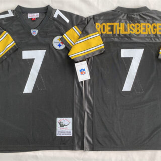 Men's Pittsburgh Steelers #7 Ben Roethlisberger Black Stitched Football Jersey