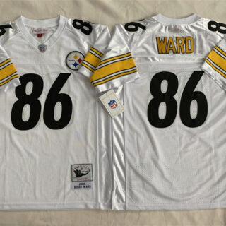 Men's Pittsburgh Steelers #86 Hines Ward White Stitched Football Jersey