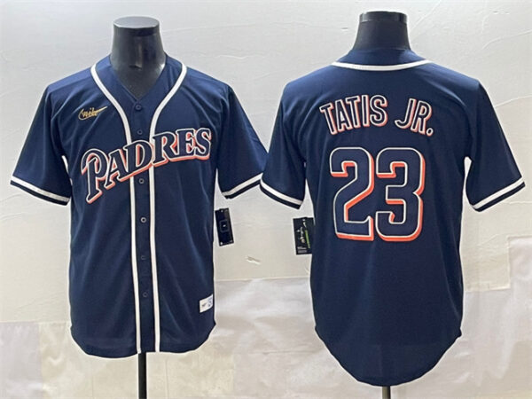 Men's San Diego Padres #23 Fernando Tatis Jr. Navy Stitched Baseball Jersey