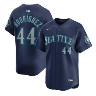 Men's Seattle Mariners #44 Julio Rodriguez Navy Limited Stitched Baseball Jersey