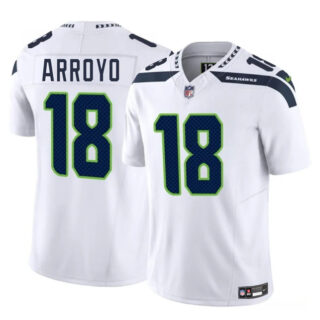 Men's Seattle Seahawks #18 Elijah Arroyo White 2025 Draft F.U.S.E. Vapor Limited Stitched Football Jersey