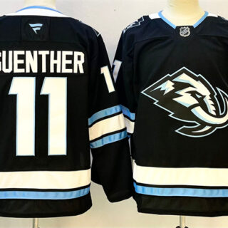 Men's Utah Mammoth #11 Dylan Guenther Navy 2025 With C Patch Stitched Jersey