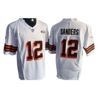 Men's Cleveland Browns #12 Shedeur Sanders White 2025 F.U.S.E. Vapor Limited Stitched Football Jerseys