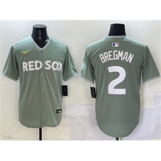 Men's Boston Red Sox #2 Alex Bregman Green 2025 City Connect Limited Stitched Baseball Jersey