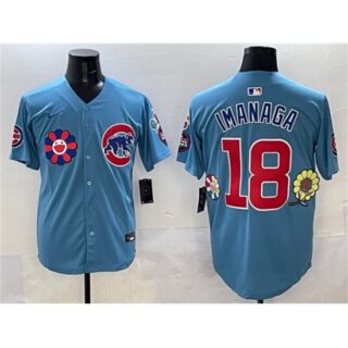 Men's Chicago Cubs #18 Shota Imanaga Blue 2025 Tokyo Series 2nd Alternate Limited Stitched Baseball Jersey