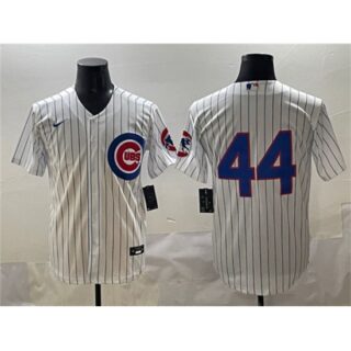 Men's Chicago Cubs #44 Anthony Rizzo White Cool Base Stitched Baseball Jersey