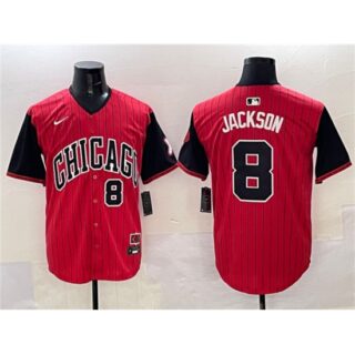 Men's Chicago White Sox #8 Bo Jackson Red Black 2025 City Connect Limited Stitched Baseball Jersey