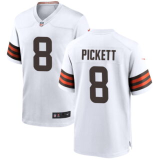 Men's Cleveland Browns #8 Kenny Pickett White Game Jersey