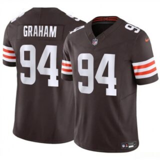 Men's Cleveland Browns #94 Mason Graham 2025 Draft F.U.S.E. Vapor Limited Football Stitched Jersey