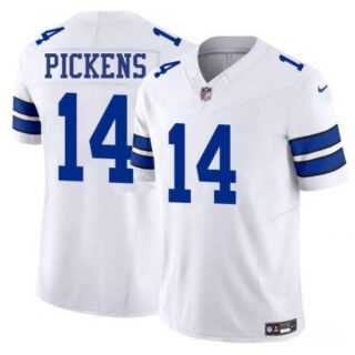 Men's Dallas Cowboys #14 George Pickens White 2025 Draft F.U.S.E. Vapor Untouchable Limited Football Stitched Jersey
