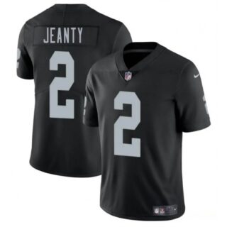 Men's Las Vegas Raiders #2 Ashton Jeanty Black 2025 Draft Vapor Untouchable Limited Football Stitched Jersey