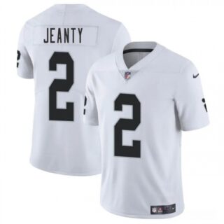 Men's Las Vegas Raiders #2 Ashton Jeanty White 2025 Draft Vapor Untouchable Limited Football Stitched Jersey
