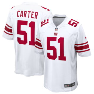 Men's New York Giants #51 Abdul Carter White First Round Pick Game Jersey