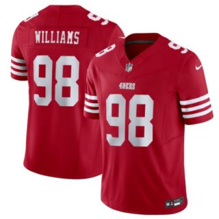 Men's San Francisco 49ers #98 Mykel Williams Red 2025 Draft F.U.S.E. Vapor Untouchable Limited Football Stitched Jersey