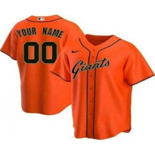 Men's San Francisco Giants Customized Orange Cool Base Jersey
