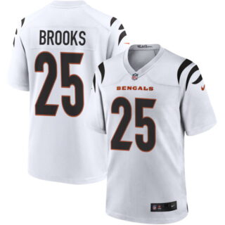 Men's Cincinnati Bengals #25 Tahj Brooks White Alternate Game Jersey
