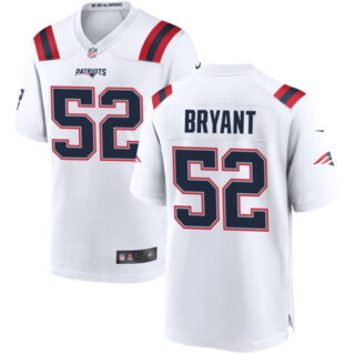 Men's New England Patriots #52 Marcus Bryant White Alternate Jersey