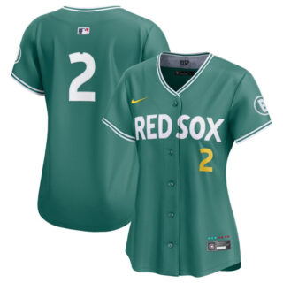Women's Boston Red Sox #2 Alex Bregman Green 2025 City Connect Limited Stitched Baseball Jersey(Run Small)