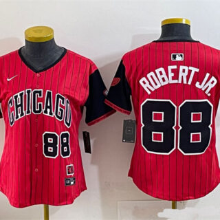 Women's Chicago White Sox #88 Luis Robert Jr. Red Black 2025 City Connect Limited Stitched Baseball Jersey(Run Small)