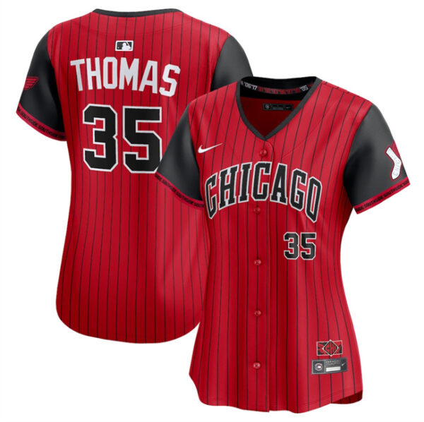 Women's Chicago White Sox ACTIVE PLAYER Custom Red Black 2025 City Connect Limited Stitched Baseball Jersey(Run Small)