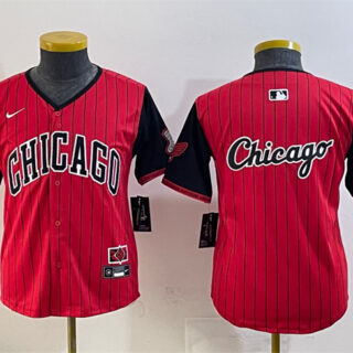 Youth Chicago White Sox Team Big Logo Red Black 2025 City Connect Limited Stitched Baseball Jerseys