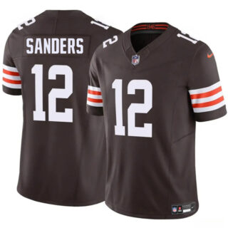 Youth Cleveland Browns #12 Shedeur Sanders Brown 2025 Draft F.U.S.E. Vapor Limited Stitched Football Jersey