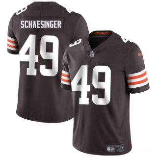 Youth Cleveland Browns #49 Carson Schwesinger Brown 2025 Draft Vapor Untouchable Limited Stitched Football Jersey