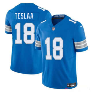 Youth Detroit Lions #18 Isaac TeSlaa Blue 2025 Draft F.U.S.E. Vapor Limited Stitched Jersey