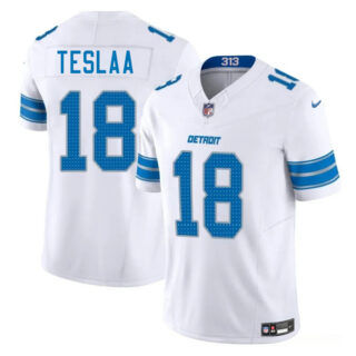 Youth Detroit Lions #18 Isaac TeSlaa White 2025 Draft F.U.S.E. Vapor Limited Stitched Jersey