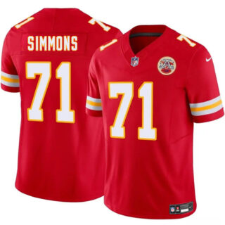 Youth Kansas City Chiefs #71 Josh Simmons Red 2025 Draft F.U.S.E. Vapor Untouchable Limited Stitched Football Jersey