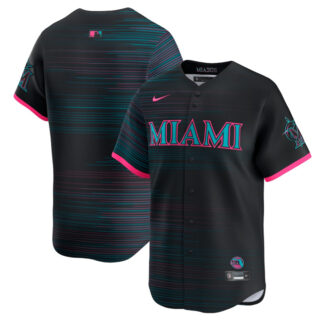 Youth Miami Marlins Blank Black 2025 City Connect Limited Stitched Baseball Jersey