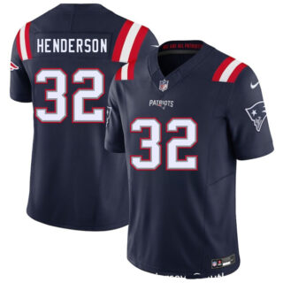 Youth New England Patriots #32 TreVeyon Henderson Navy 2025 F.U.S.E. Vapor Limited Stitched Football Jersey