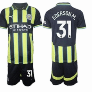 Men's Manchester City #31 Ederson M. Away Jersey