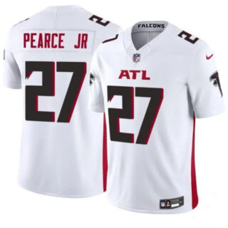 Men's Atlanta Falcons #27 James Pearce Jr White 2025 Draft F.U.S.E. Vapor Untouchable Limited Stitched Football Jersey