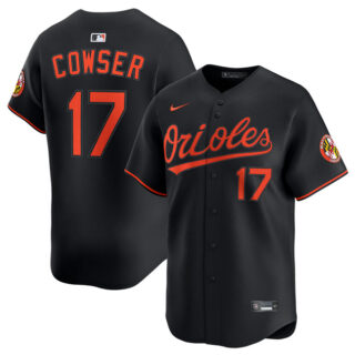 Men's Baltimore Orioles #17 Colton Cowser Black 2025 Alternate Limited Stitched Baseball Jersey