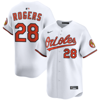Men's Baltimore Orioles #28 Trevor Rogers White 2025 Home Limited Stitched Baseball Jersey