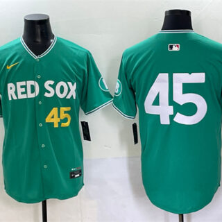Men's Boston Red Sox #45 Pedro Martinez Green 2025 City Connect Limited Stitched Baseball Jersey
