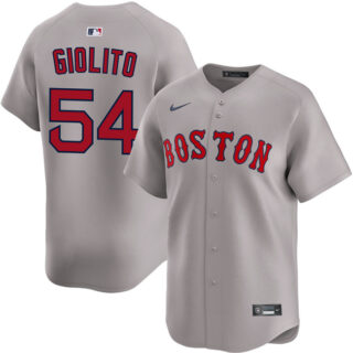 Men's Boston Red Sox #54 Lucas Giolito Grey 2024 Away Limited Stitched Baseball Jersey